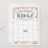  Roos Dubbelzijdig Baby shower spel Kaart (Achterkant)