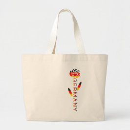 Roos Duitse vlag Grote Tote Bag