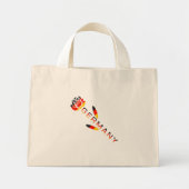 Roos Duitse vlag Mini Tote Bag (Voorkant)