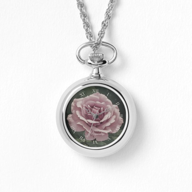  Roos Dusky Roze Bloemen Ketting Ewatch (Voorkant)