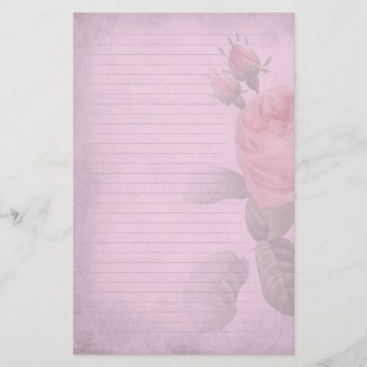  Roos duusky roze schrijfpapier Briefpapier (Voorkant)