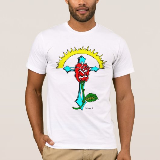 Roos dwars T-shirt (Voorkant)