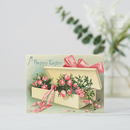 Roos Easter Briefkaart (Staand voorkant)