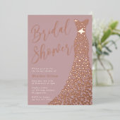 Roos Echte Roos Goud Vrijgezellenfeest Folie Uitnodiging (Staand Voorkant)