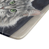 Roos een kat met opvallende groene ogen snijplank (Hoek)
