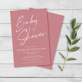 Roos eenvoudig Baby shower voor budgetbeheer Flyer