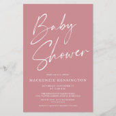 Roos eenvoudig Baby shower voor budgetbeheer Flyer (Voorkant)