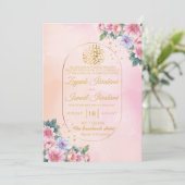 Roos Eenvoudig Goud Lijst Islamitische islamitisch Kaart (Staand voorkant)