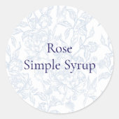 Roos eenvoudige siroop sticker (Voorkant)