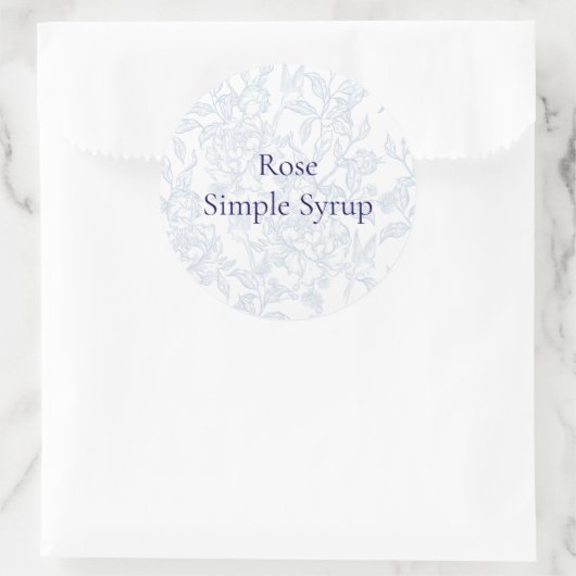 Roos eenvoudige siroop sticker (Tas)