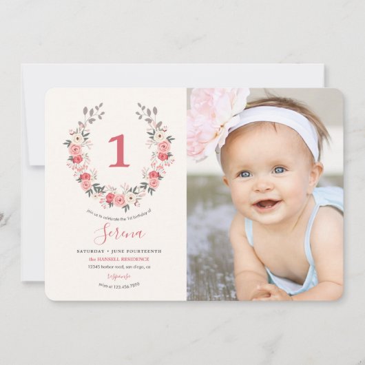 Roos eerste geboorte kaart (Voorkant)