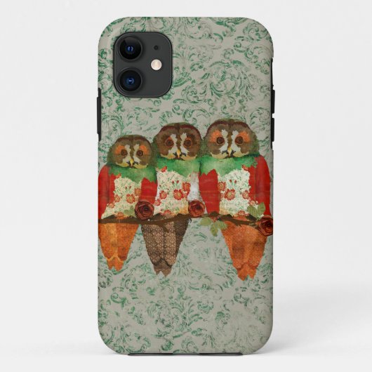 Roos Eigendom Jade Damask iPhone Case (Achterkant)