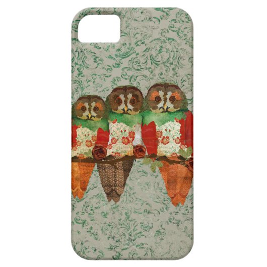 Roos Eigendom Jade Damask iPhone Case (Achterkant)