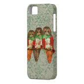 Roos Eigendom Jade Damask iPhone Case (Achterkant Links)