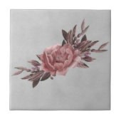 Roos Elegance Keramische Tegels Tegeltje (Voorkant)