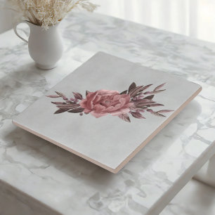 Roos Elegance Keramische Tegels Tegeltje