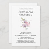 *~* Roos Elegant AR15 ROZE Bloemen RSVP bruiloft Kaart (Voorkant / Achterkant)