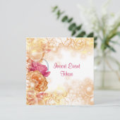  roos elegant florzirl kaart (Staand voorkant)