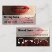 Roos Elegant Sterling Silver Jewelry Lips Pierling Visitekaartje (Voorkant / Achterkant)