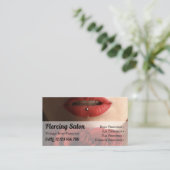 Roos Elegant Sterling Silver Jewelry Lips Pierling Visitekaartje (Staand voorkant)