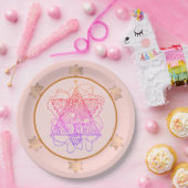 Roos Elegante joodse Star Paper Borden Papieren Bordje (Feest)