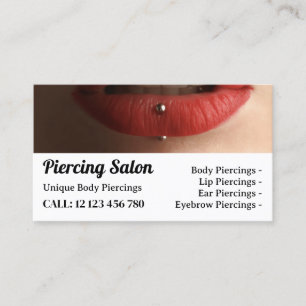 Roos Elegante Sterling Sieraden Lippen Piercing Visitekaartje