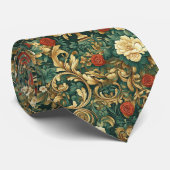 Roos en anjer barokke stijl stropdas (Opgerold)