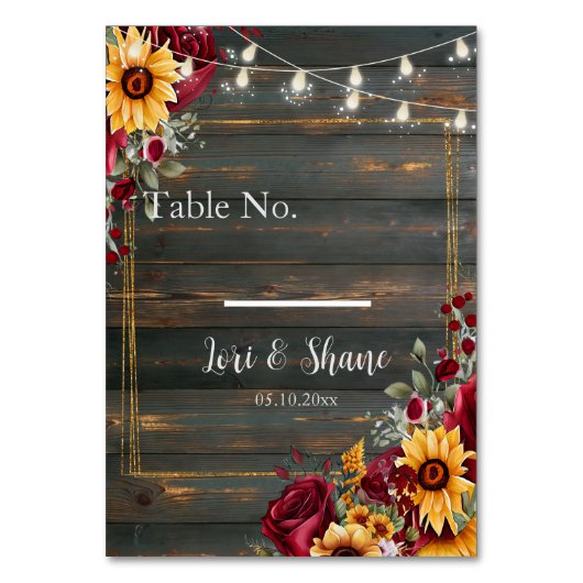 Roos en Aster bruiloft Kaart (Achterkant)