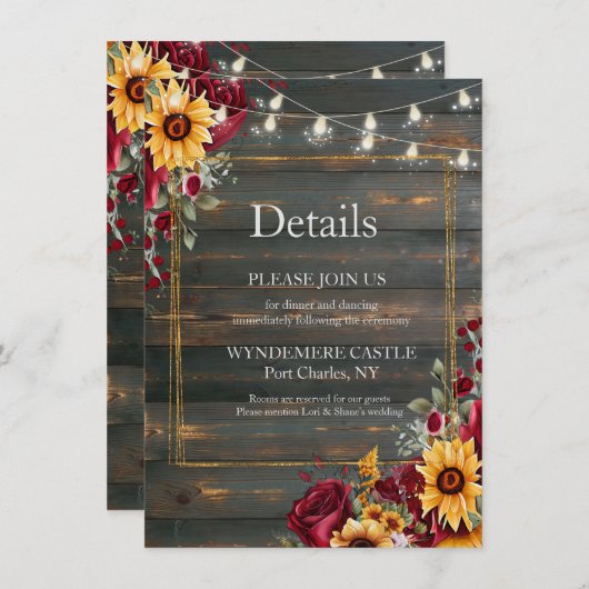 Roos en Aster Informatiekaartje (Voorkant / Achterkant)