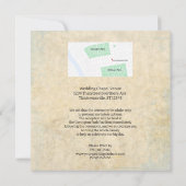 Roos en Batwing Lattice Gothic Halloween Bruiloft Kaart (Achterkant)