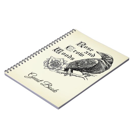 Roos en bedekking Bossen Gastenboek getint Notitieboek (Linkerzijde)