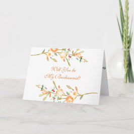 Roos en Berry Stems word je mijn Bridesmaid? Kaart
