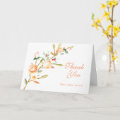 Roos en Berry Waterverf Stems Dank je wel Kaart (Gele Bloem)