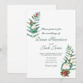 Roos en Berry Waterverf Stems Kaart (Voorkant / Achterkant)