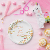 Roos en Berry Waterverf Stems Papieren Bordje (Feest)