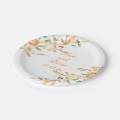 Roos en Berry Waterverf Stems Papieren Bordje (Gekanteld)