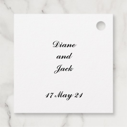 Roos en Berry Waterverf Stems Wedding Bedankjes Labels (Achterkant)