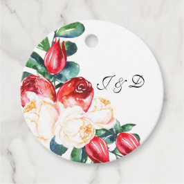 Roos en Berry Waterverf Stems Wedding Bedankjes Labels