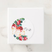 Roos en Berry Waterverf Stems Wedding Bedankjes Labels (In situ)