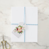 Roos en Berry Waterverf Stems Wedding Cadeaulabel (Met Touw)