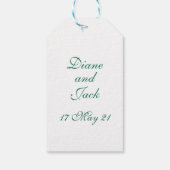 Roos en Berry Waterverf Stems Wedding Cadeaulabel (Achterkant)