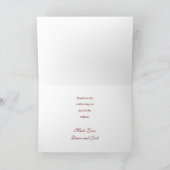 Roos en Berry Waterverf Stems Wedding Dankuwel Kaart (Binnen)