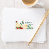 Roos en Berry Waterverf Stems Wedding Etiket (Insitu)