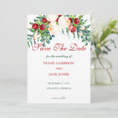 Roos en Berry Waterverf Stems Wedding Kaart (Staand voorkant)