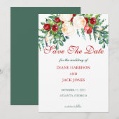 Roos en Berry Waterverf Stems Wedding Kaart (Voorkant / Achterkant)