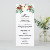 Roos en Berry Waterverf Stems Wedding Menu (Staand voorkant)