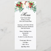 Roos en Berry Waterverf Stems Wedding Menu (Voorkant)
