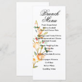 Roos en Berry Waterverf Stems Wedding Menu (Voorkant / Achterkant)