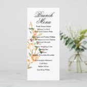 Roos en Berry Waterverf Stems Wedding Menu (Staand voorkant)