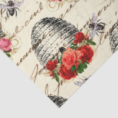 Roos en biefenontvlechting Tissuepapier (Detail)